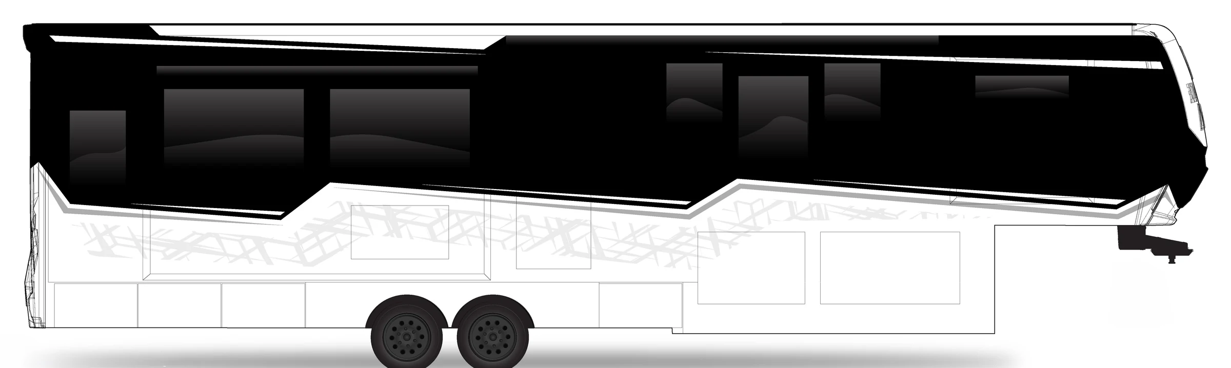 Aurum 38FB in Tuxedo full-body paint