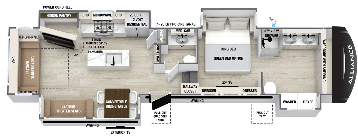 Aurum 38FB floorplan layout