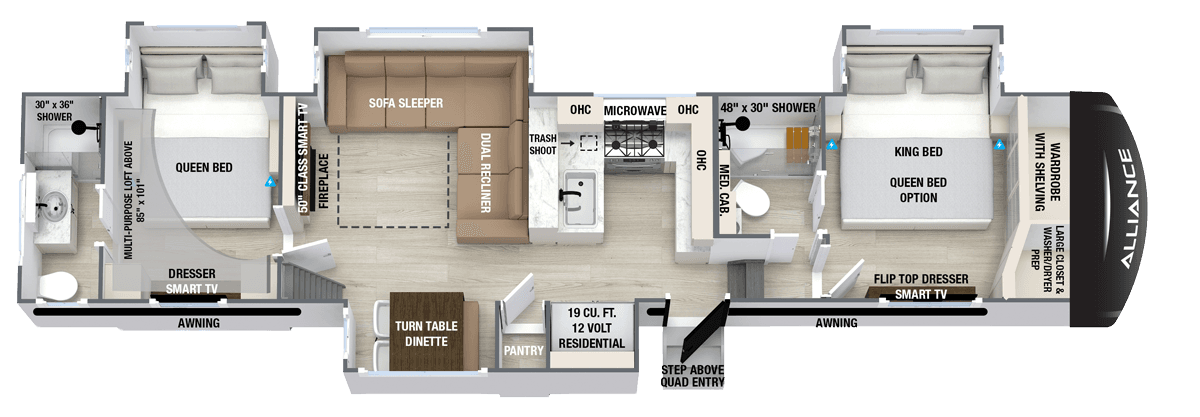 Paradigm 395DS floorplan layout