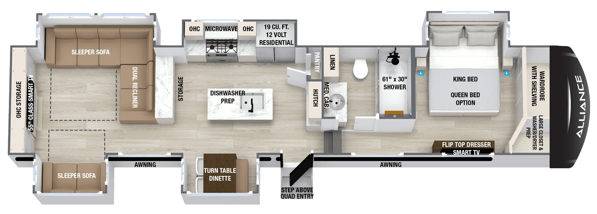 Paradigm 375RD floorplan layout