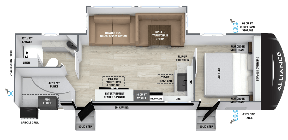 Delta 281BH floorplan layout