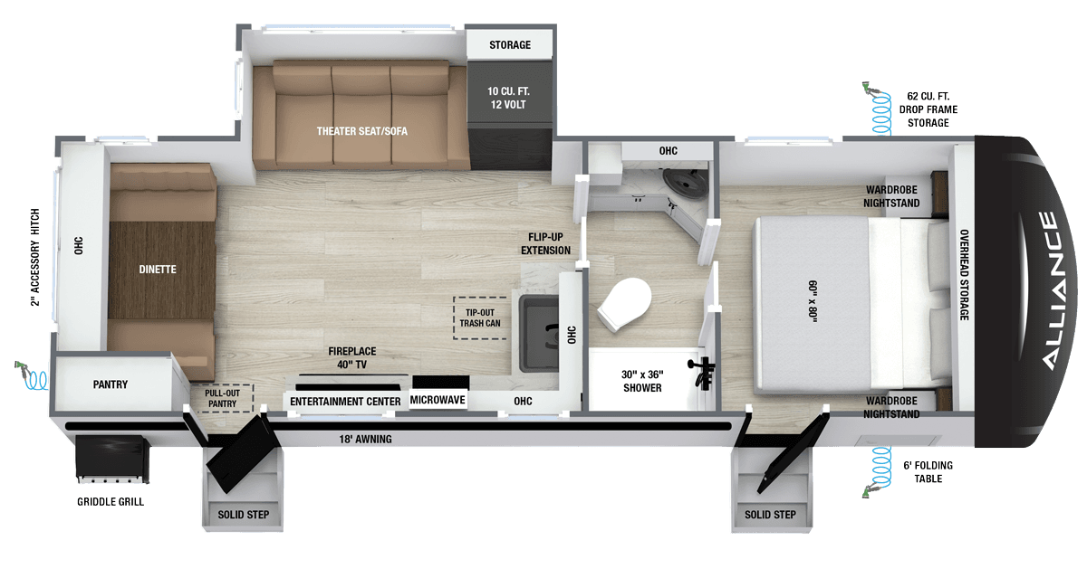 Delta 252RL floorplan layout