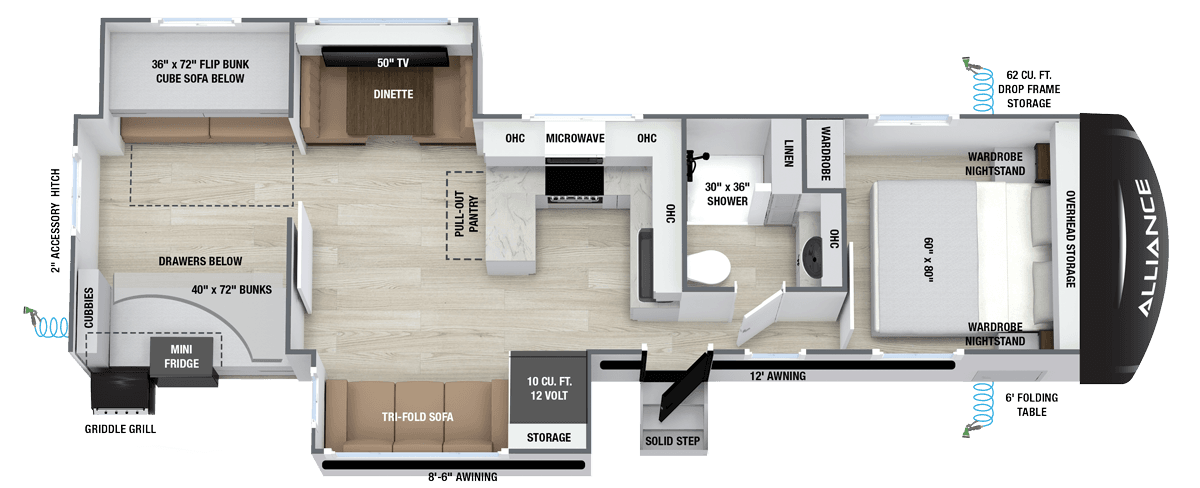 Delta 321BH floorplan layout