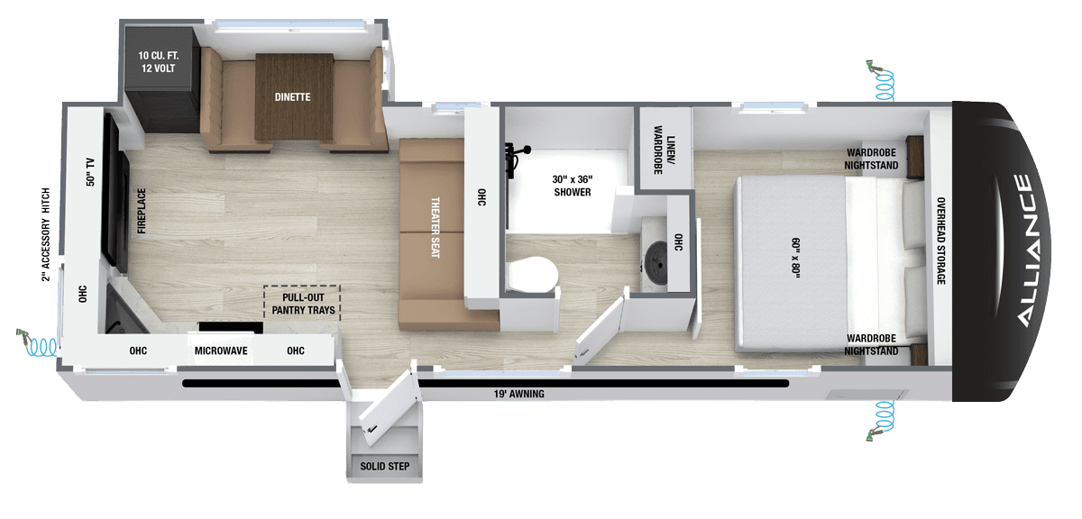 Delta RE250 floorplan layout