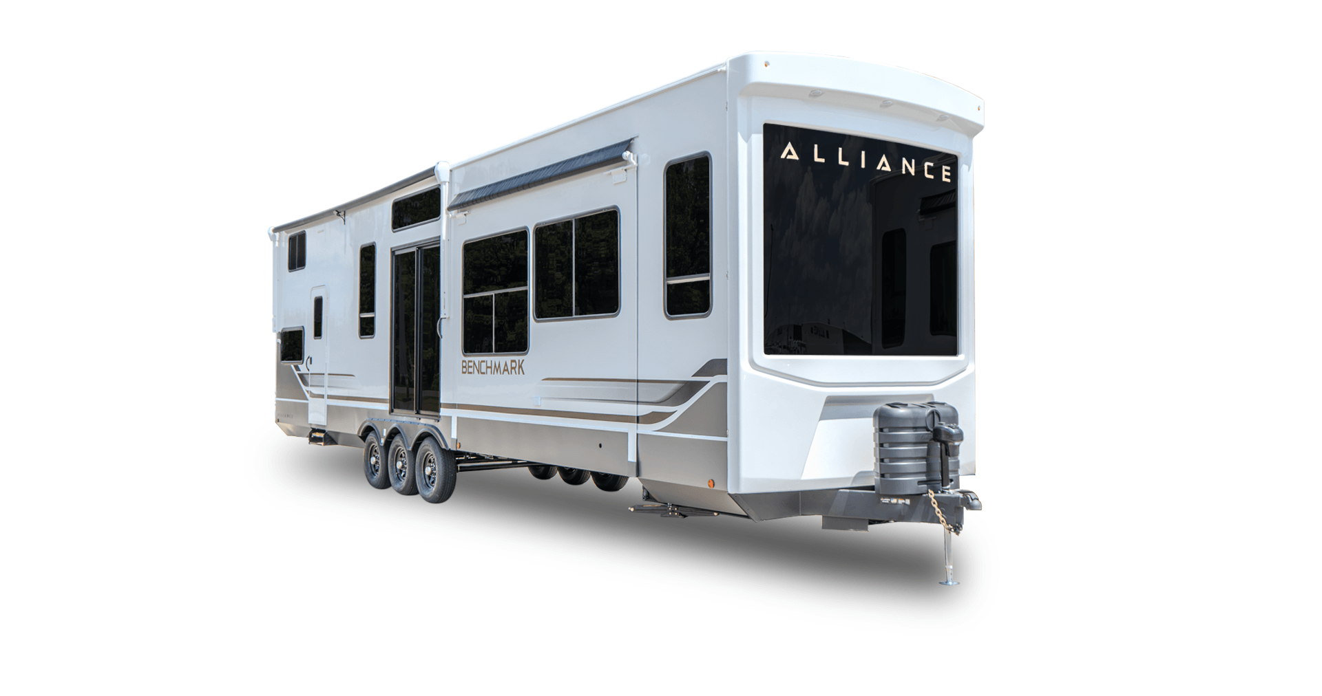 Alliance RV Benchmark destination trailer floorplan with residential comfort and spacious living