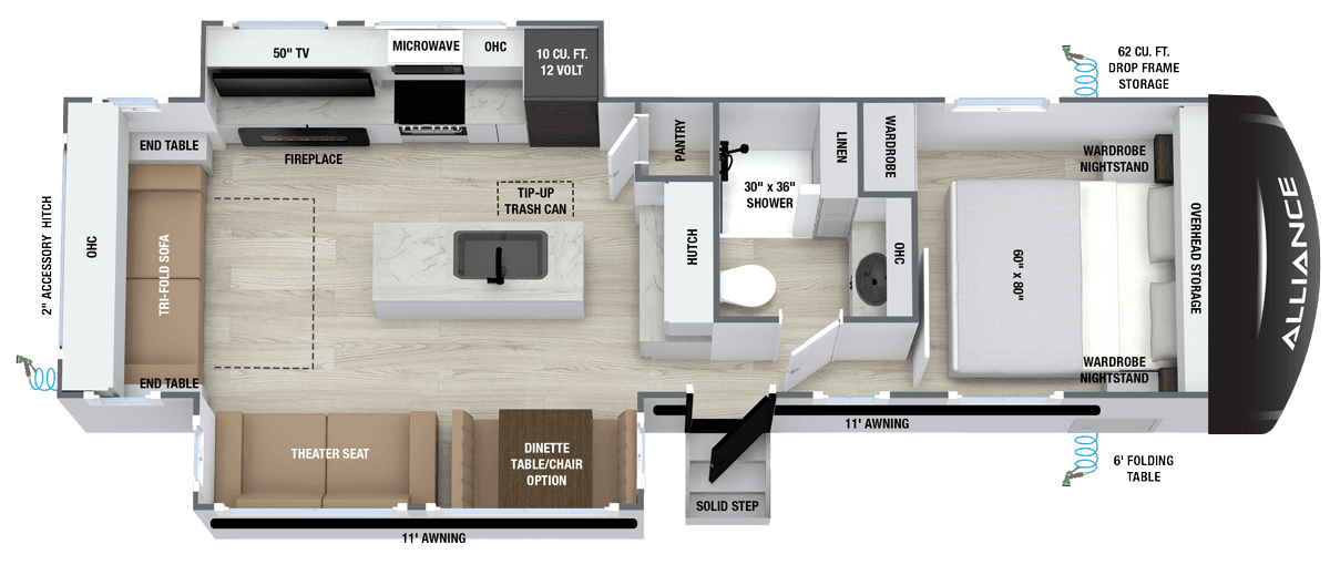 Delta 292RL floorplan layout