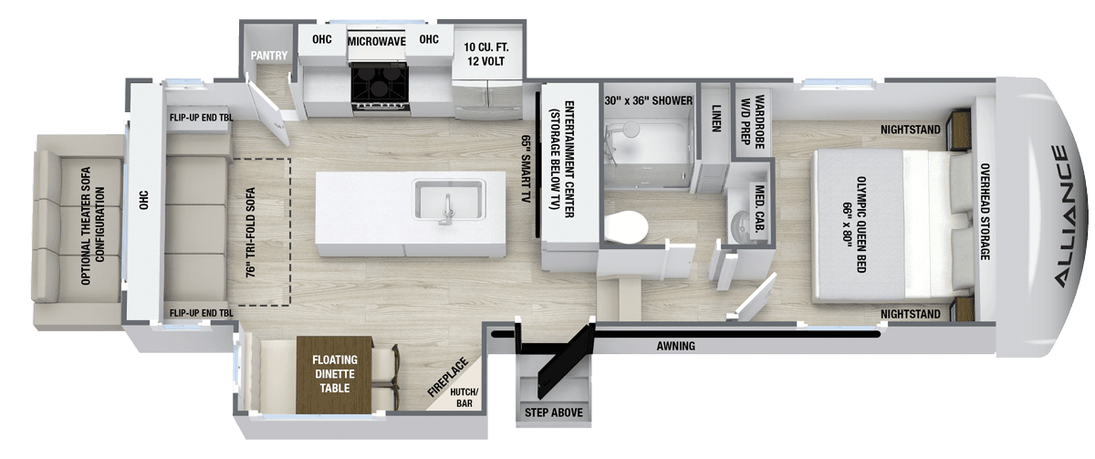 Avenue 25RL floorplan layout