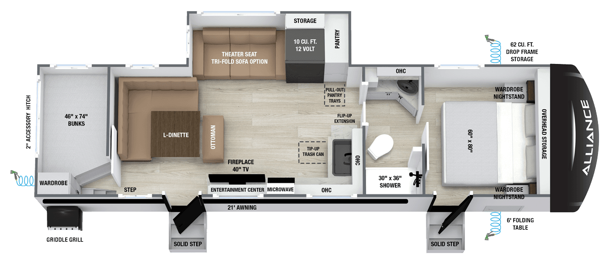 Delta 291BH floorplan layout