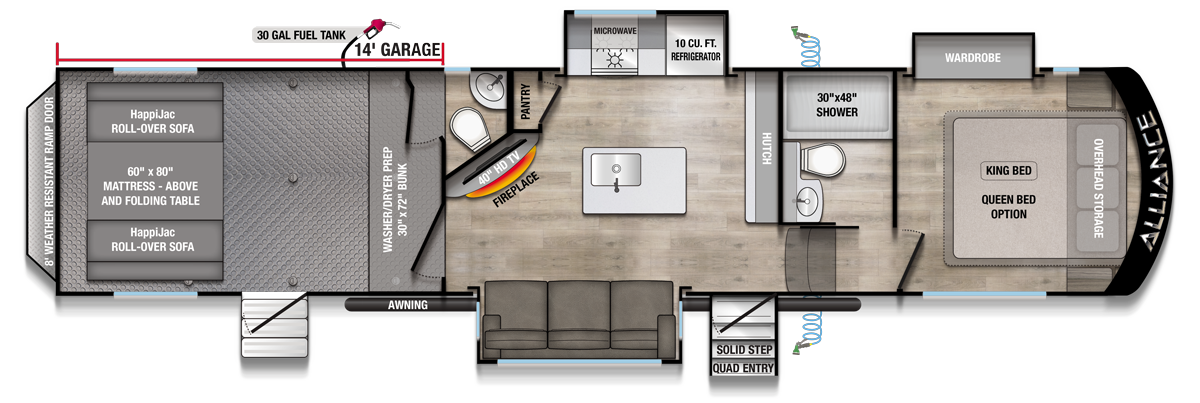 2026 Valor 35A14 All Access Fifth Wheel Floorplan
