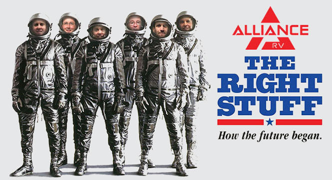 The right stuff space graphic